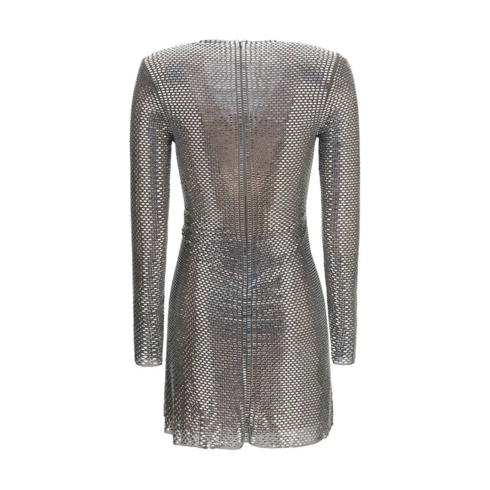 Self-portrait Silver Polyester Cocktail Dress