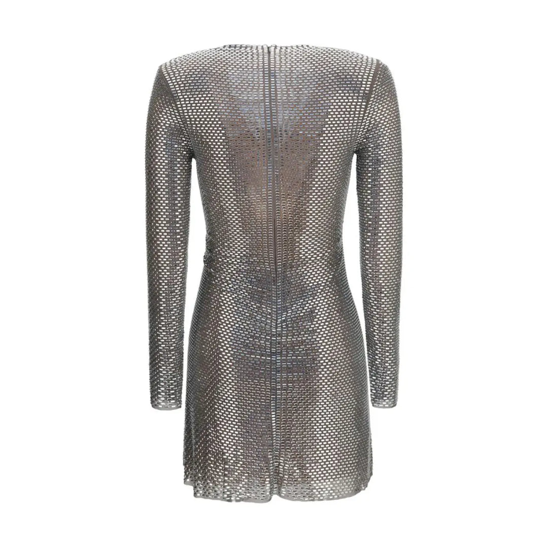 Self-portrait Silver Polyester Cocktail Dress