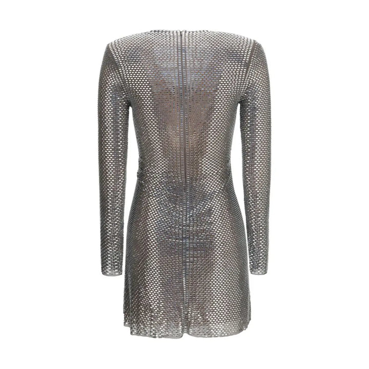 Self-portrait Silver Polyester Cocktail Dress