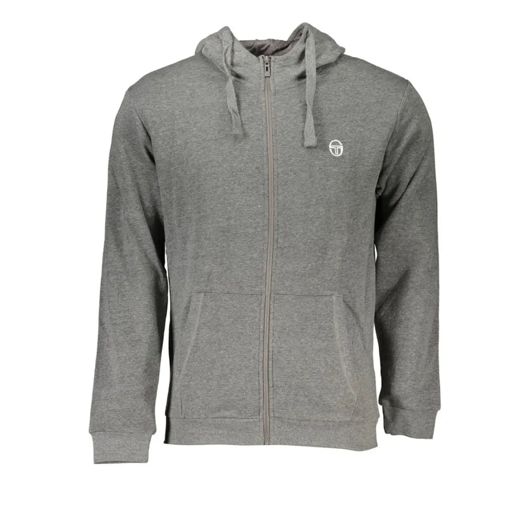 Sergio Tacchini Grigio Cotton Men’s Hooded Sweatshirt