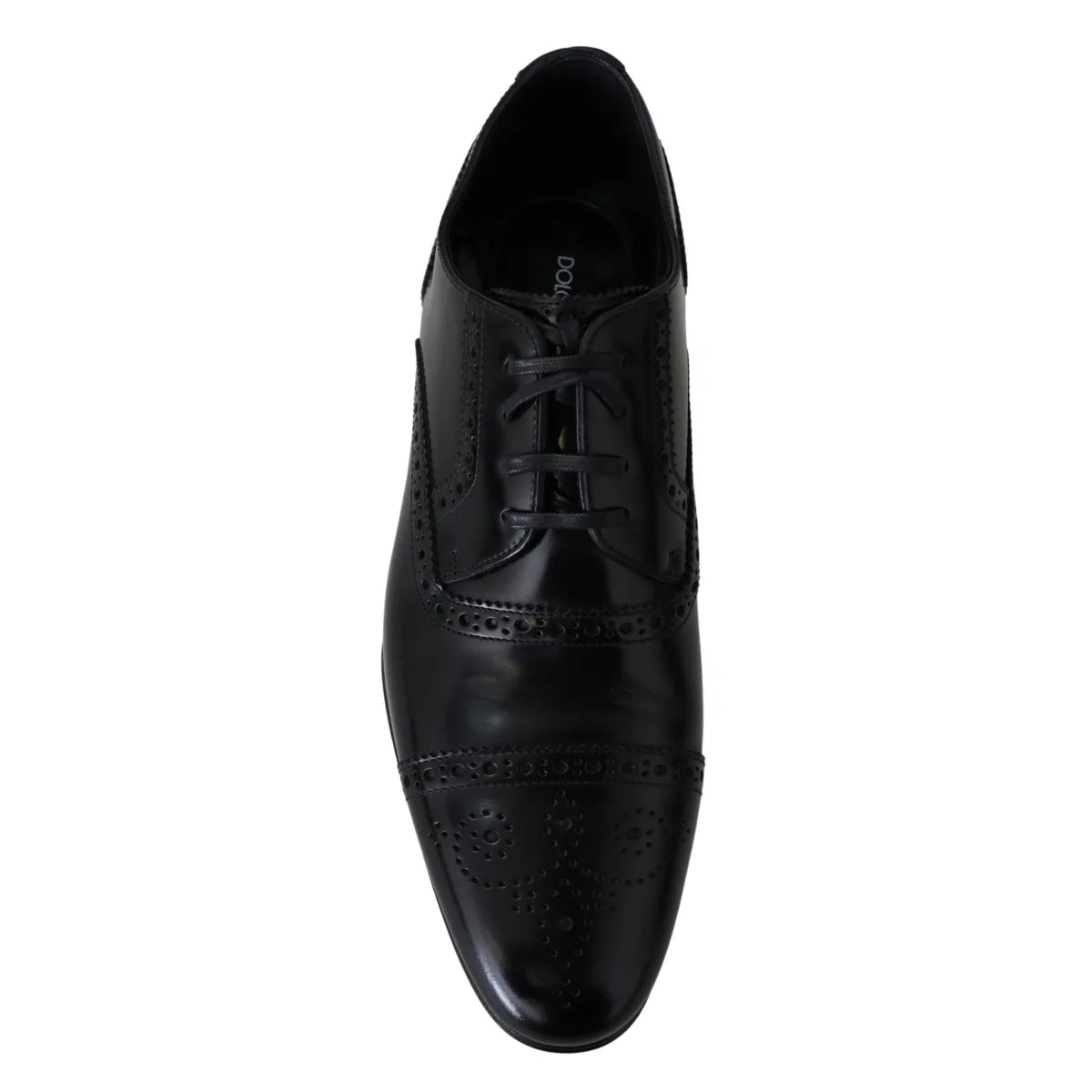 Show Stopping Dolce Gabbana Black Derby Dress Shoes Italian Style &