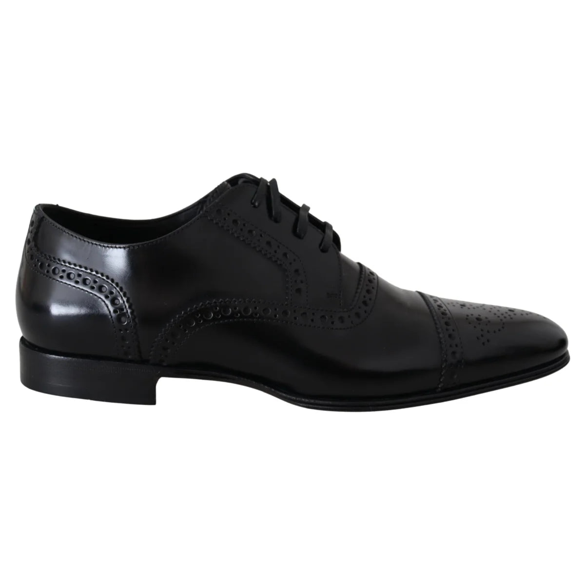 Show Stopping Dolce Gabbana Black Derby Dress Shoes Italian Style &