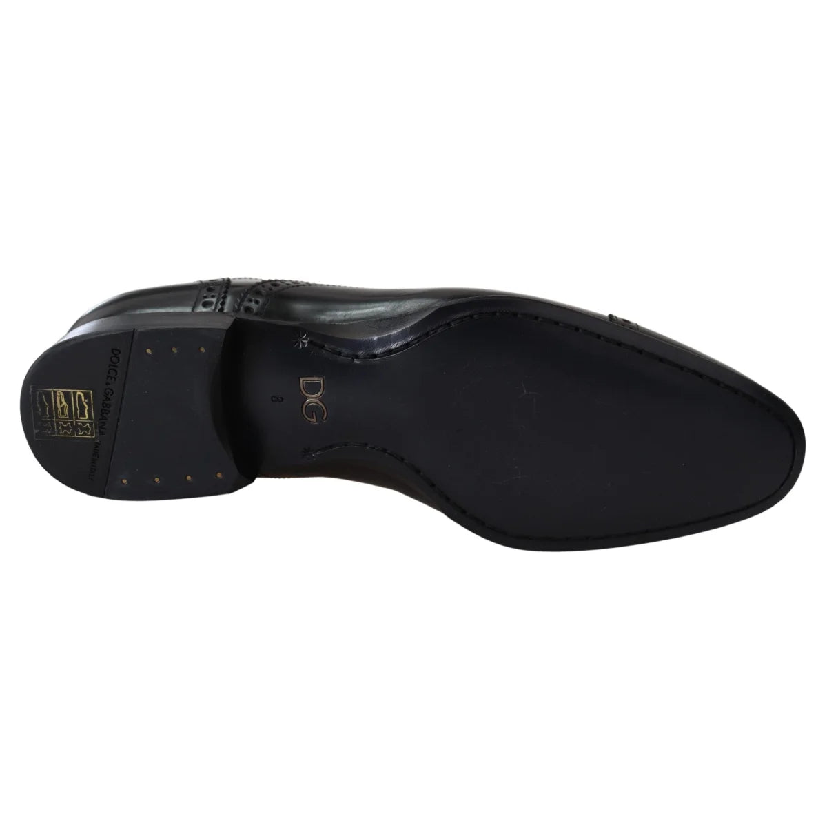 Show Stopping Dolce Gabbana Black Derby Dress Shoes Italian Style &