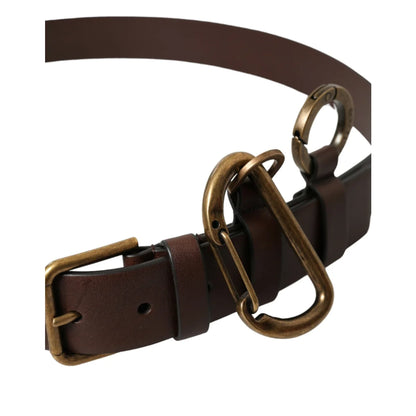 Showstopper Dolce Gabbana Calf Leather Belt with Metal Buckle Logo &