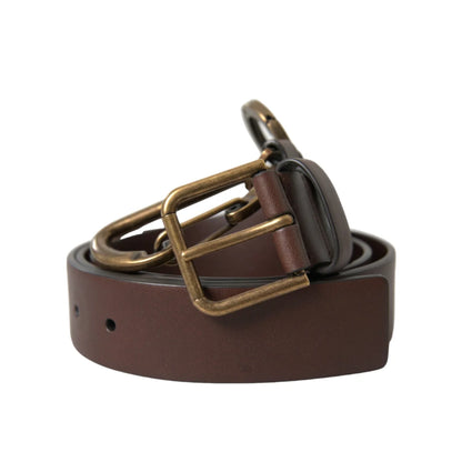 Showstopper Dolce Gabbana Calf Leather Belt with Metal Buckle Logo &