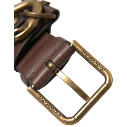 Showstopper Dolce Gabbana Calf Leather Belt with Metal Buckle Logo &