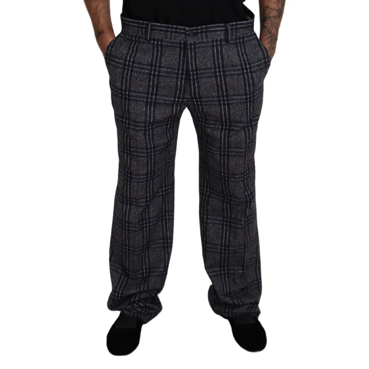 Showstopping Dolce Gabbana Gray Checkered Pants &