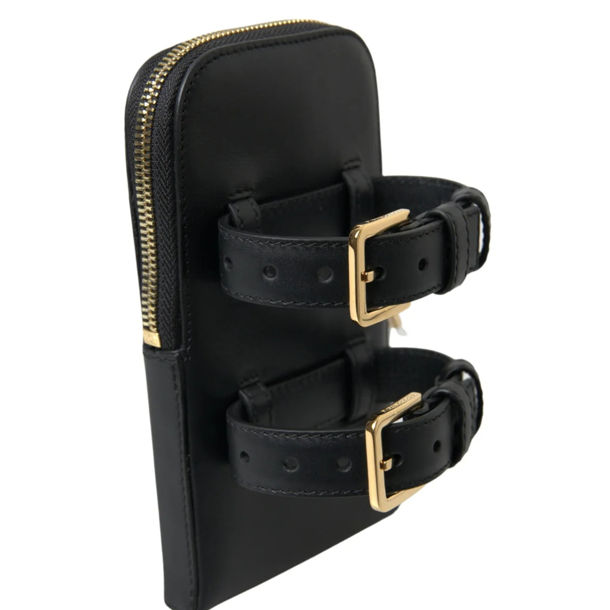 Showstopping Dolce Gabbana Leather Bracelet Bag with Double Belt Strap &