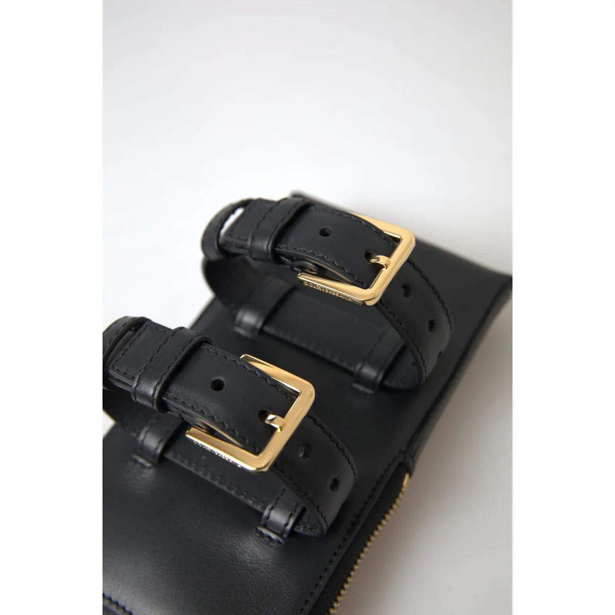 Showstopping Dolce Gabbana Leather Bracelet Bag with Double Belt Strap &