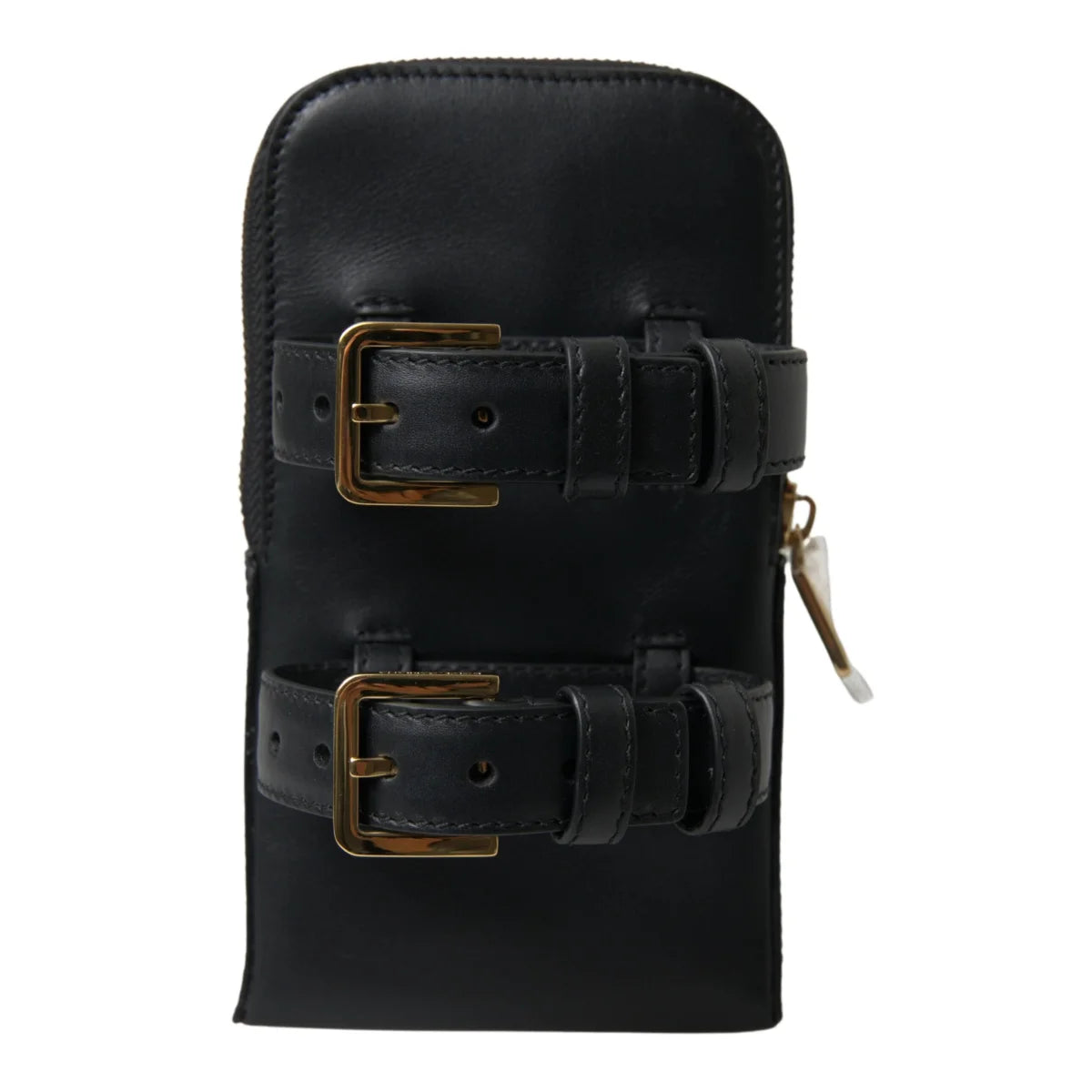 Showstopping Dolce Gabbana Leather Bracelet Bag with Double Belt Strap &