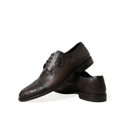Showstopping Dolce & Gabbana Textured Leather Oxford Dress Shoes