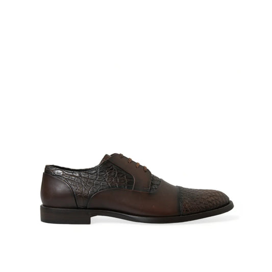 Showstopping Dolce & Gabbana Textured Leather Oxford Dress Shoes