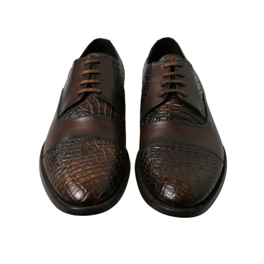 Showstopping Dolce & Gabbana Textured Leather Oxford Dress Shoes