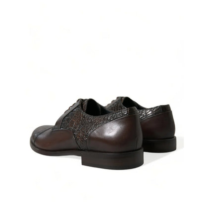 Showstopping Dolce & Gabbana Textured Leather Oxford Dress Shoes