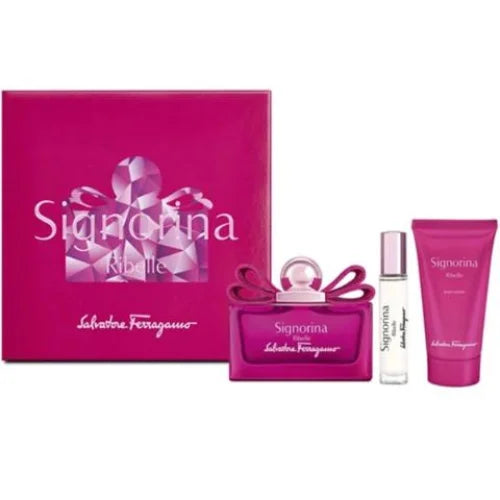 Signorina Ribelle Gift Set Oriental Floral Parfum Spray for Women Women’s Sets Salvatore Ferragamo