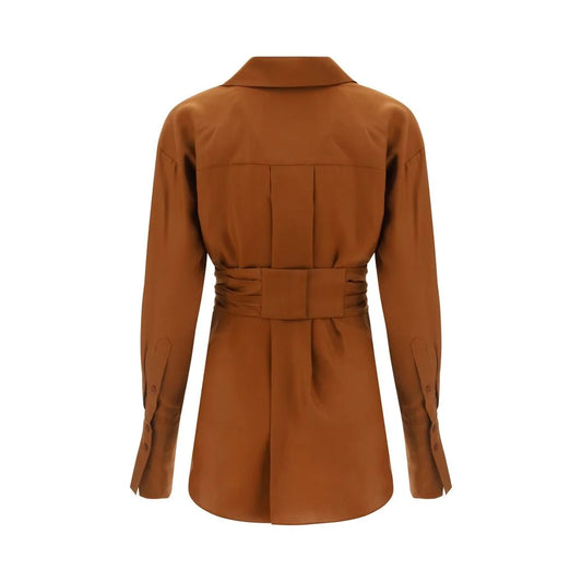 Silk Sabinas Shirt with Iconic Brand Signature Engraved Buttons GAUGE81