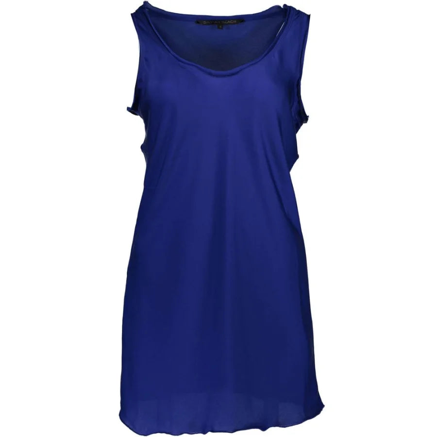 Silvian Heach Blu Polyester Women T-Shirt
