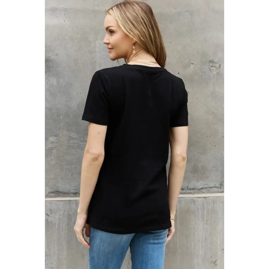 Simply Love BELIEVE Graphic Cotton Tee for Heartfelt Style Clothing Tops Trendsi