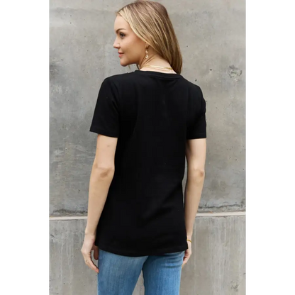 Simply Love BELIEVE Graphic Cotton Tee for Heartfelt Style Clothing Tops Trendsi