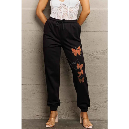 Simply Love Butterfly Graphic Sweatpants for Comfort and Style Trendsi