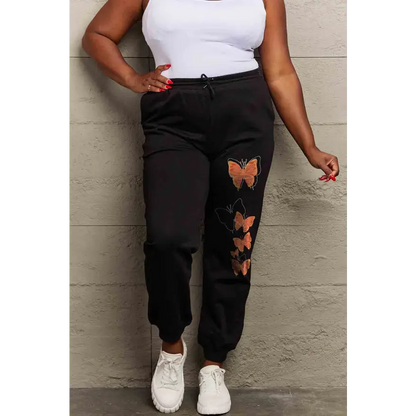 Simply Love Butterfly Graphic Sweatpants for Comfort and Style Trendsi