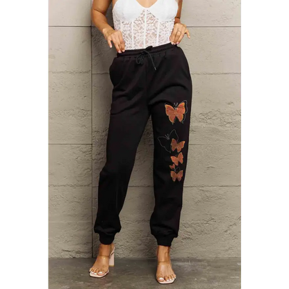 Simply Love Butterfly Graphic Sweatpants for Comfort and Style Trendsi