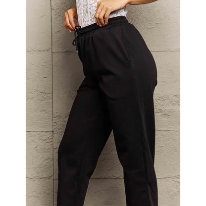 Simply Love Full Size Drawstring Sweatpants for Ultimate Comfort Trendsi