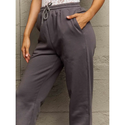 Simply Love Full Size Drawstring Sweatpants for Ultimate Comfort Trendsi