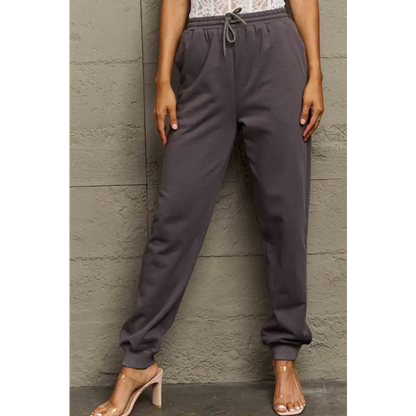 Simply Love Full Size Drawstring Sweatpants for Ultimate Comfort Trendsi