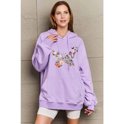 Simply Love Dropped Shoulder DREAMER Graphic Hoodie for Ultimate Comfort Clothing Tops Trendsi