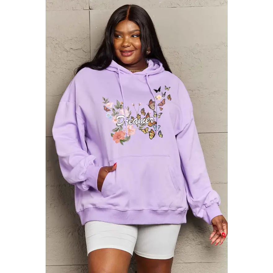 Dreamer Graphic Hoodie Dropped Shoulder Comfort Clothing Tops Trendsi