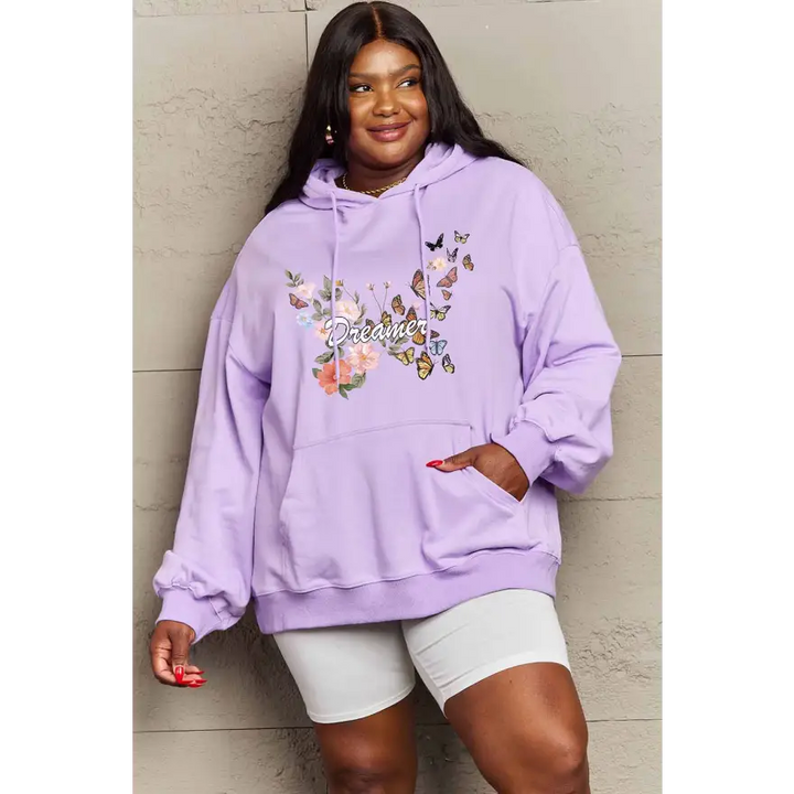 Dreamer Graphic Hoodie Dropped Shoulder Comfort Clothing Tops Trendsi