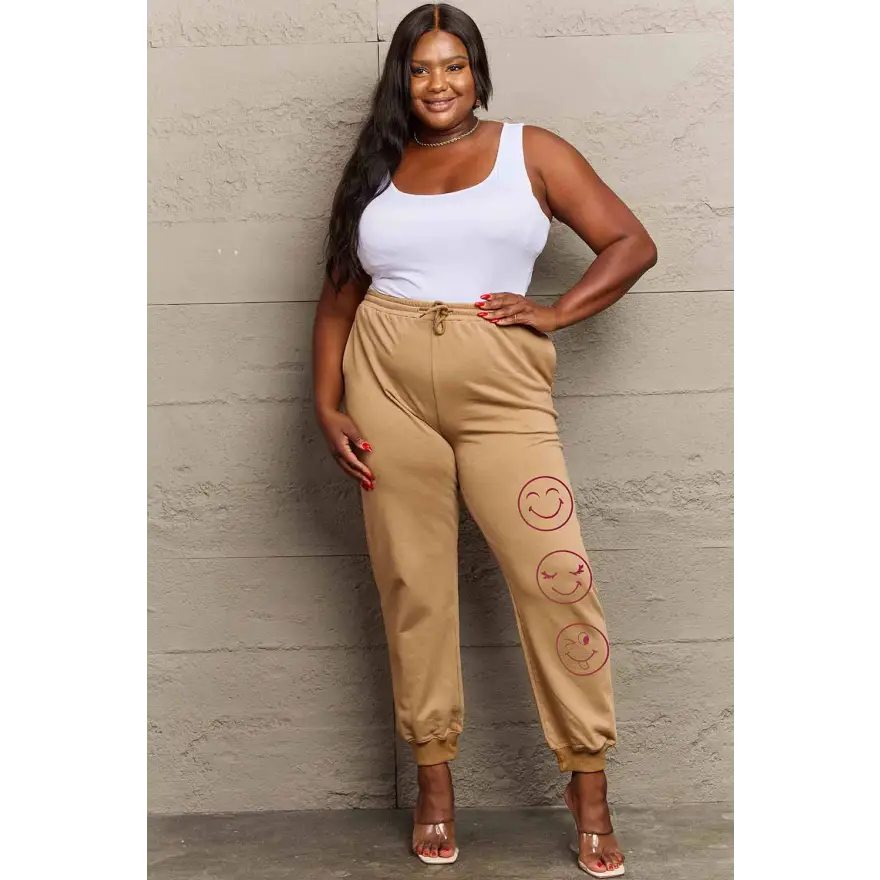 Simply Love Emoji Graphic Sweatpants Radiate Comfort and Style Trendsi