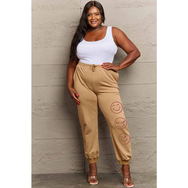 Simply Love Emoji Graphic Sweatpants Radiate Comfort and Style Trendsi