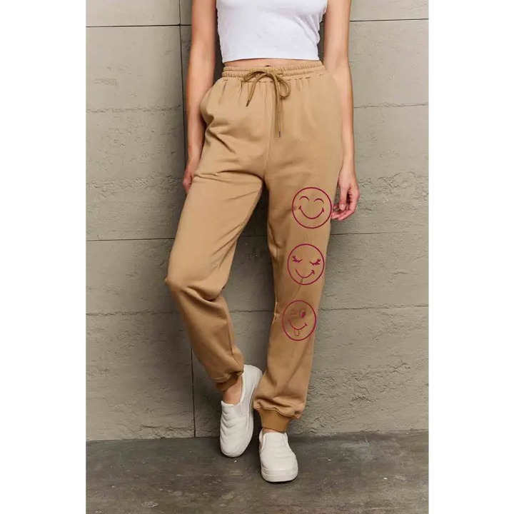 Simply Love Emoji Graphic Sweatpants Radiate Comfort and Style Trendsi