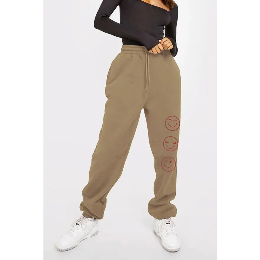 Simply Love Emoji Graphic Sweatpants Radiate Comfort and Style Trendsi