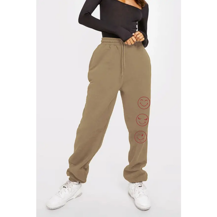 Simply Love Emoji Graphic Sweatpants Radiate Comfort and Style Trendsi