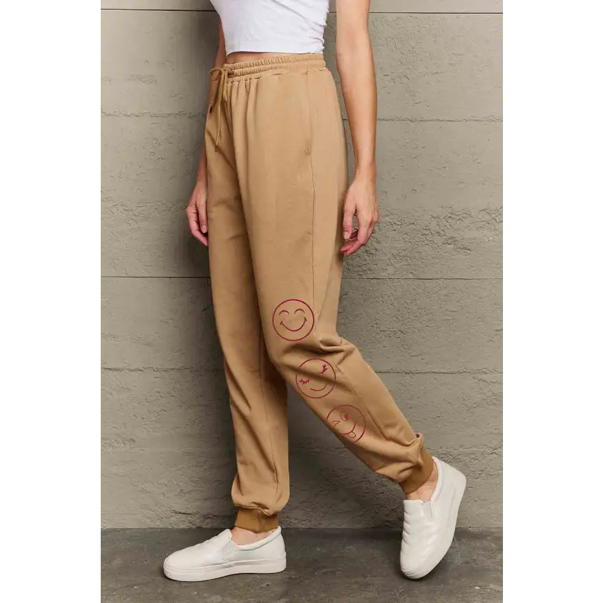 Simply Love Emoji Graphic Sweatpants Radiate Comfort and Style Trendsi