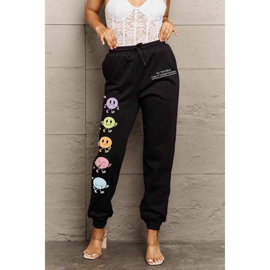 Simply Love Feel Graphic Sweatpants Embrace Comfort and Style Trendsi