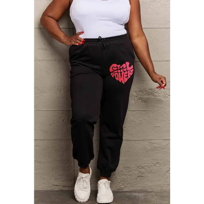 Simply Love Full Size Girl Power Graphic Sweatpants for Empowered Style Trendsi