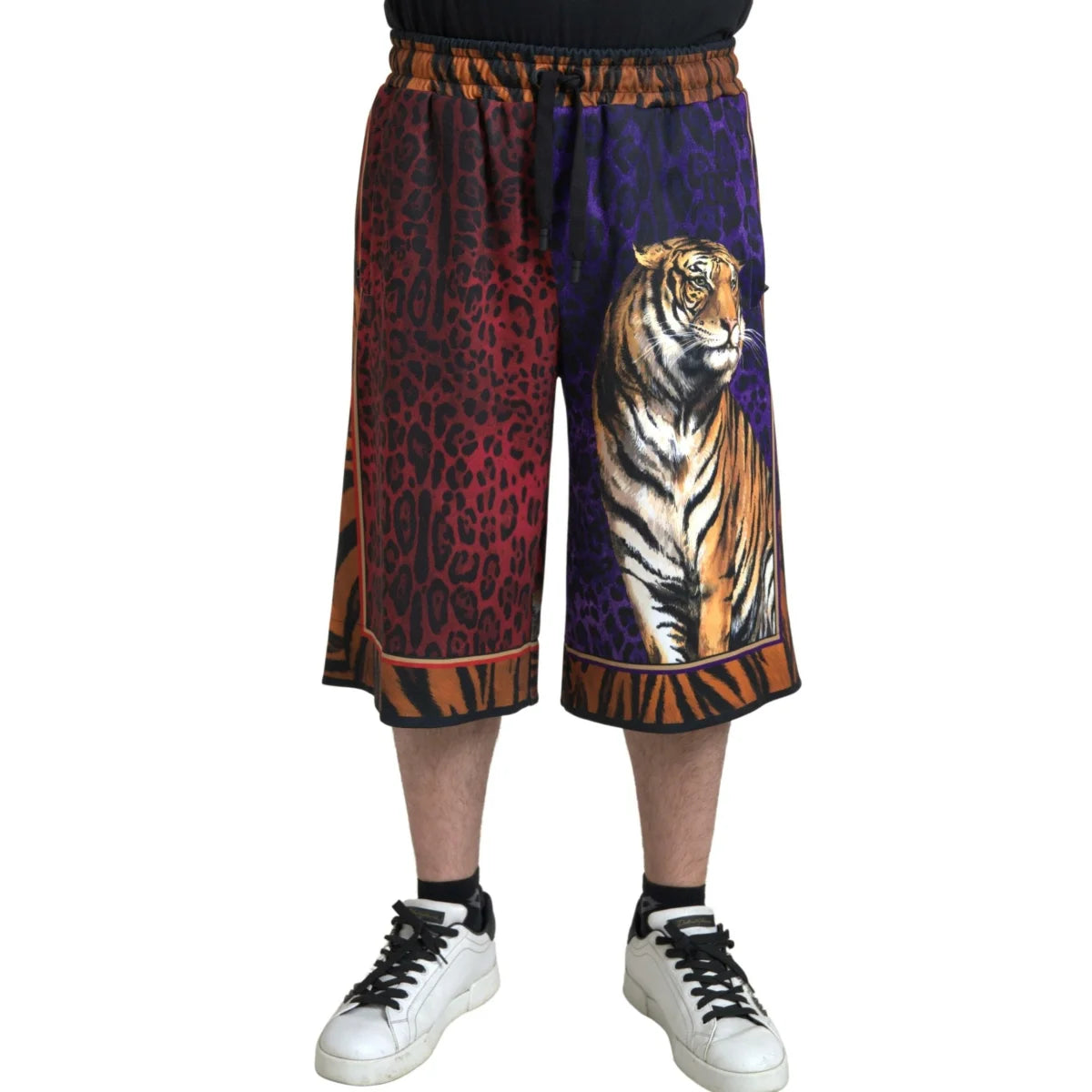 Sizzling Gabbana Animal Print Shorts Drawstring Closure Dress Summer Dolce &