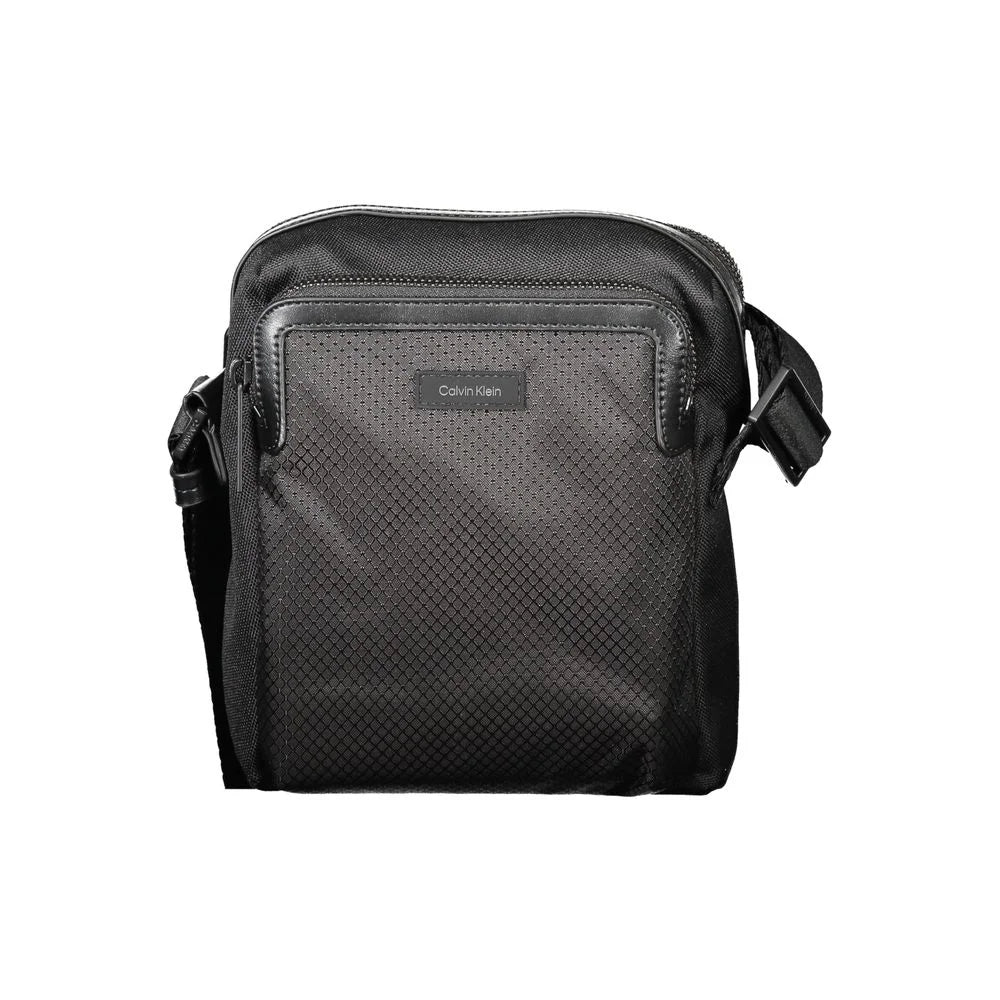 Sleek Calvin Klein Shoulder Bag in Black Minimalist Luxury