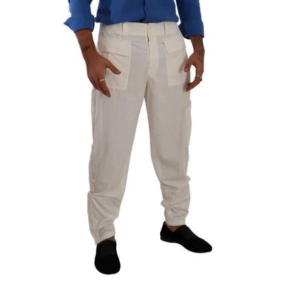 Sleek Dolce Gabbana Cargo Pants with Button Closure &