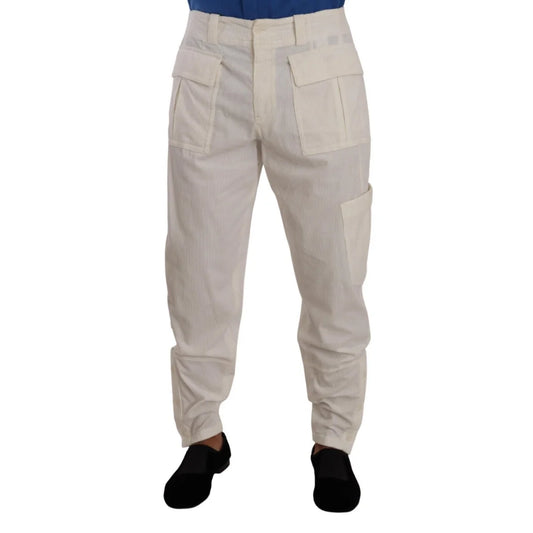 Sleek Dolce Gabbana Cargo Pants with Button Closure &