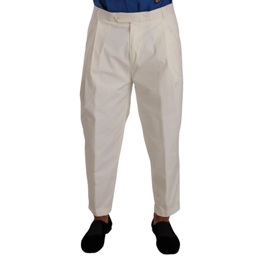 Sleek Dolce Gabbana Cotton Stretch Fit Dress Pants &