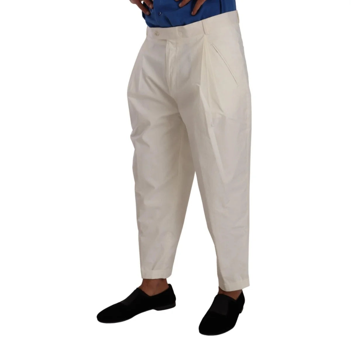 Sleek Dolce Gabbana Cotton Stretch Fit Dress Pants &