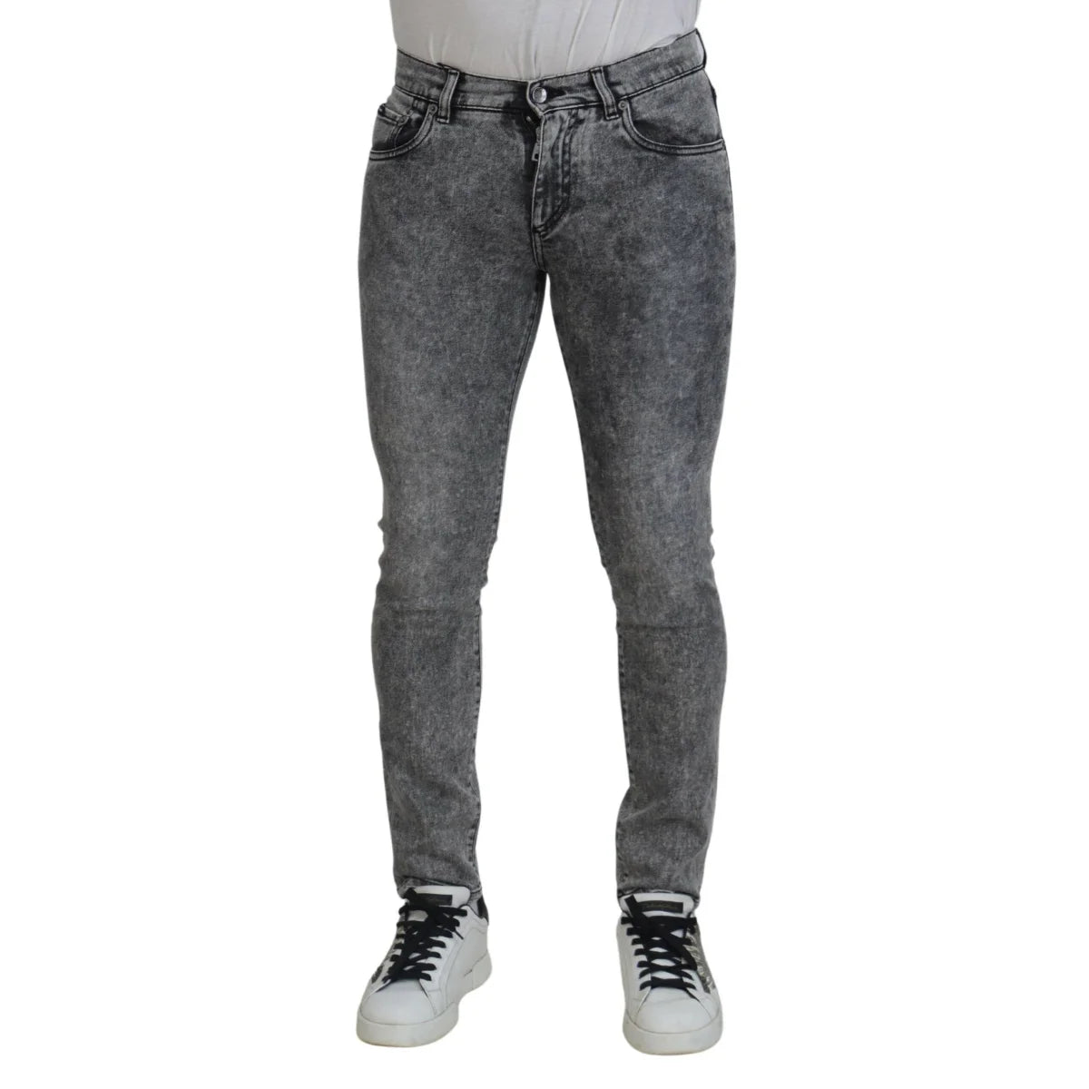 Sleek Dolce & Gabbana grey skinny jeans MainLine Authentic