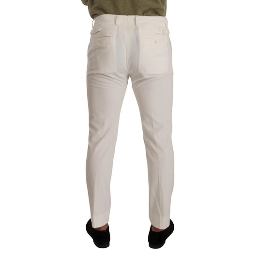 Sleek Dolce Gabbana Skinny Pants with Signature Logo Details &