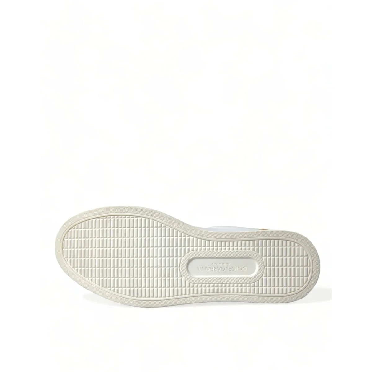 Sleek Dolce Gabbana White Low Calfskin Leather Sneakers &