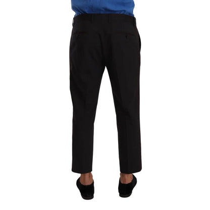 Sleek Dolce Gabbana Wool Stretch Mens Cropped Dress Pants &